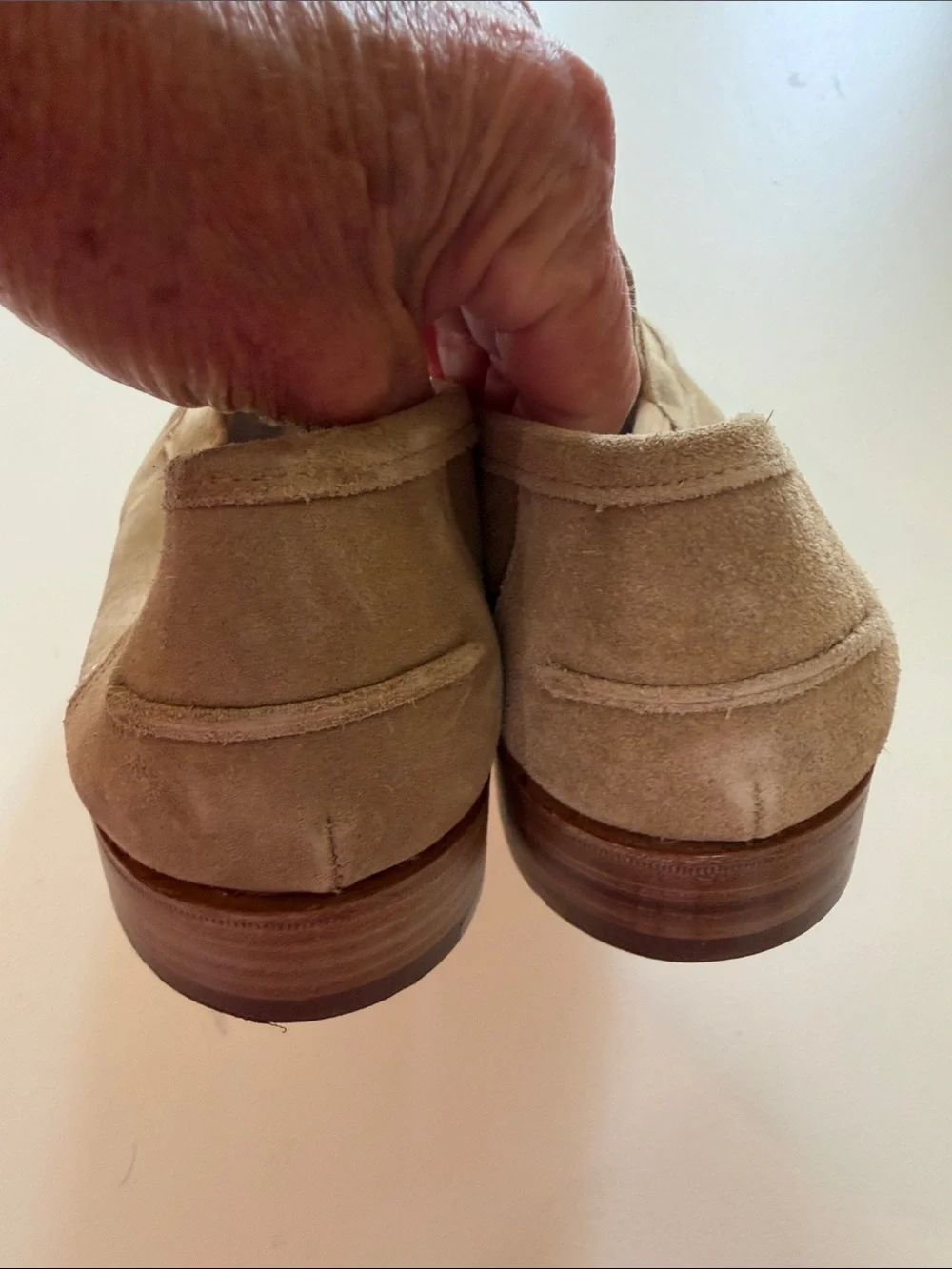 Todd Snyder Suede Penny Loafers in Taupe Sz 11.  Tub7